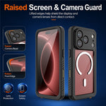 REDPEPPER FM Series For iPhone 18 Pro IPX8 Waterproof Case PC TPU PET Clear Magnetic Phone Cover