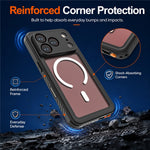 REDPEPPER FM Series For iPhone 18 Pro IPX8 Waterproof Case PC TPU PET Clear Magnetic Phone Cover