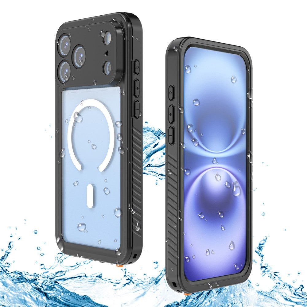 REDPEPPER FM Series For iPhone 18 Pro Max IPX8 Waterproof Case PC TPU PET Clear Magnetic Phone Cover
