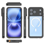 REDPEPPER FM Series For iPhone 18 Pro Max IPX8 Waterproof Case PC TPU PET Clear Magnetic Phone Cover