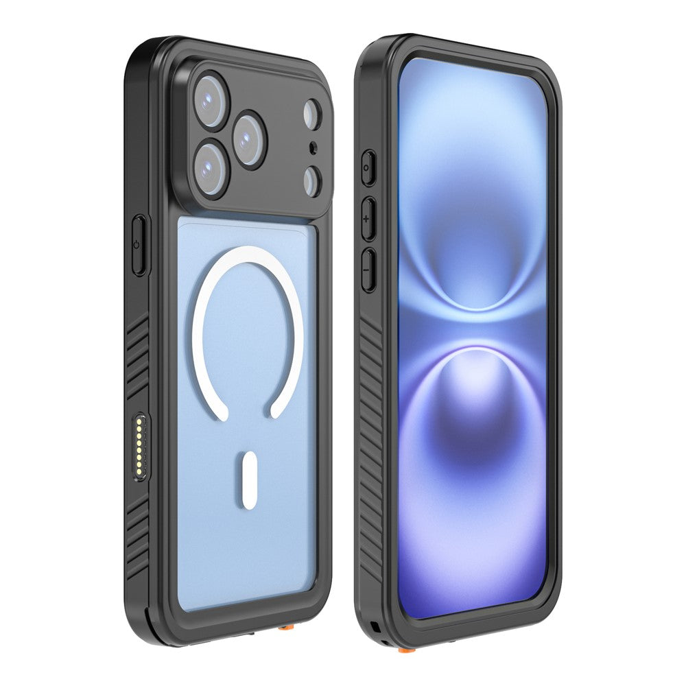 REDPEPPER FM Series For iPhone 18 Pro Max IPX8 Waterproof Case PC TPU PET Clear Magnetic Phone Cover