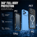 REDPEPPER FM Series For iPhone 18 Pro Max IPX8 Waterproof Case PC TPU PET Clear Magnetic Phone Cover