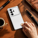For Samsung Galaxy Note20 Ultra / Note20 Ultra 5G Phone Case Lambskin Texture PC TPU PU Leather Shockproof Protective Cover