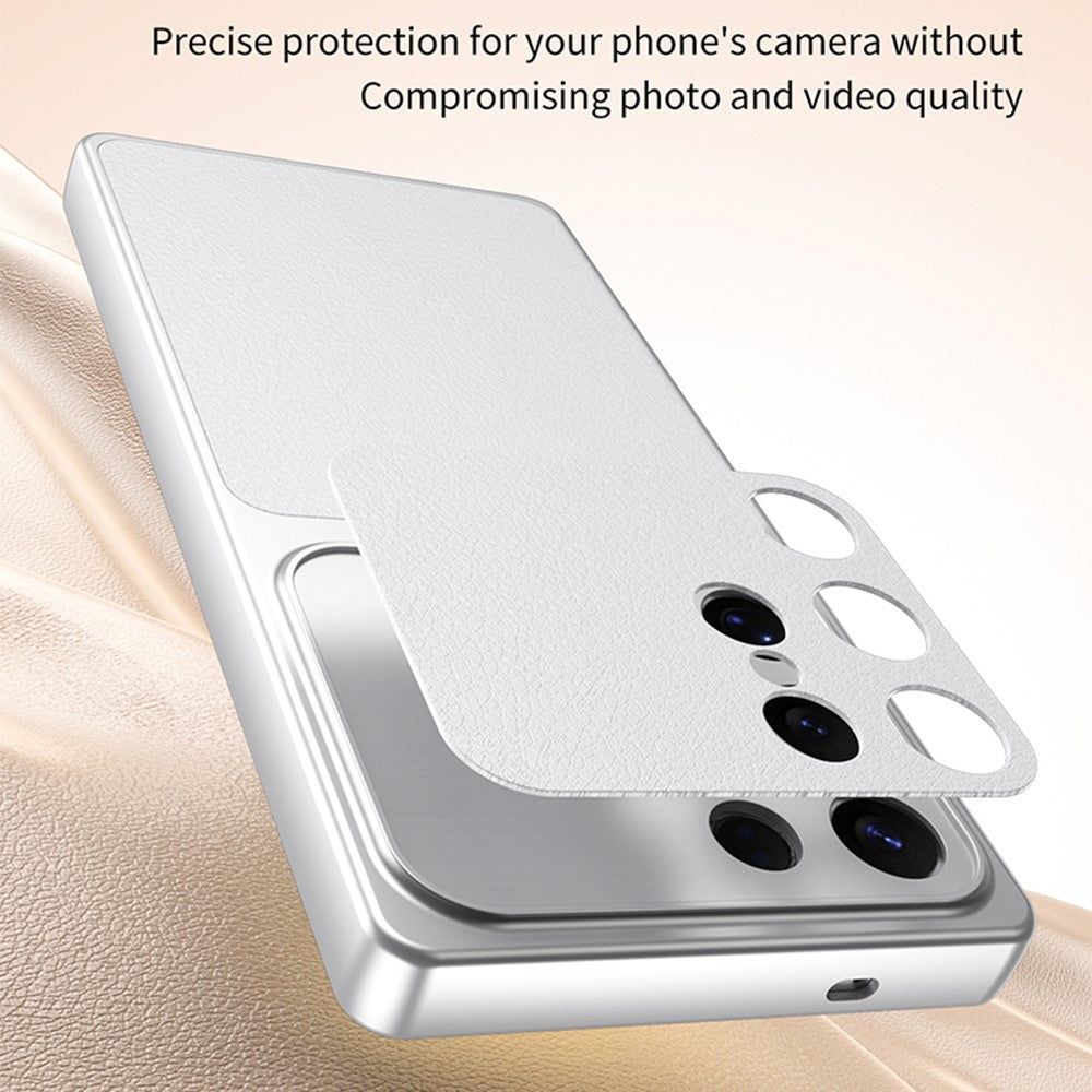 Til Samsung Galaxy S25+ Telefoncover Lammeskindsstruktur PC TPU PU Læder Stødsikkert Beskyttelsescover