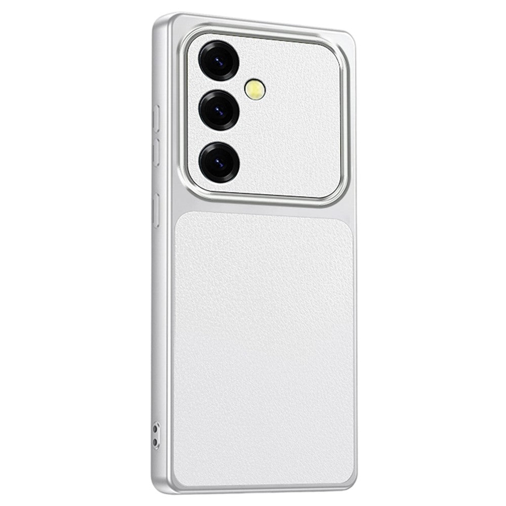 For Samsung Galaxy S25 Phone Case Lambskin Texture PC TPU PU Leather Shockproof Protective Cover