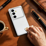 For Samsung Galaxy S25 Phone Case Lambskin Texture PC TPU PU Leather Shockproof Protective Cover