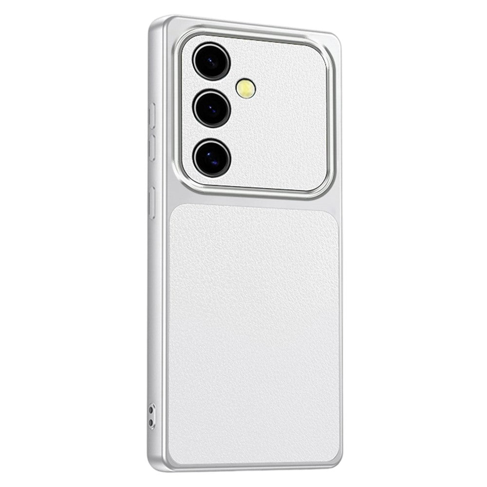 Til Samsung Galaxy A55 5G Telefoncover Lammeskindsstruktur PC TPU PU Læder Stødsikkert Beskyttelsescover