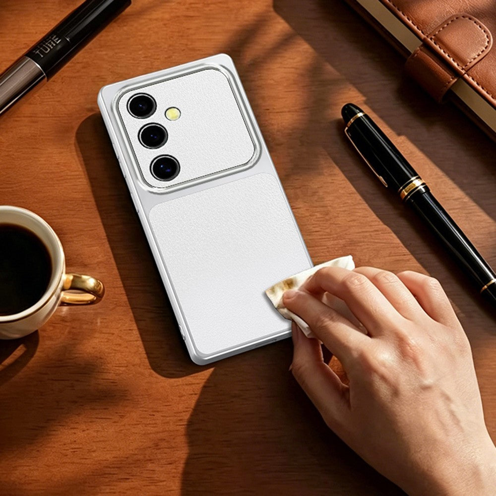 Til Samsung Galaxy A55 5G Telefoncover Lammeskindsstruktur PC TPU PU Læder Stødsikkert Beskyttelsescover