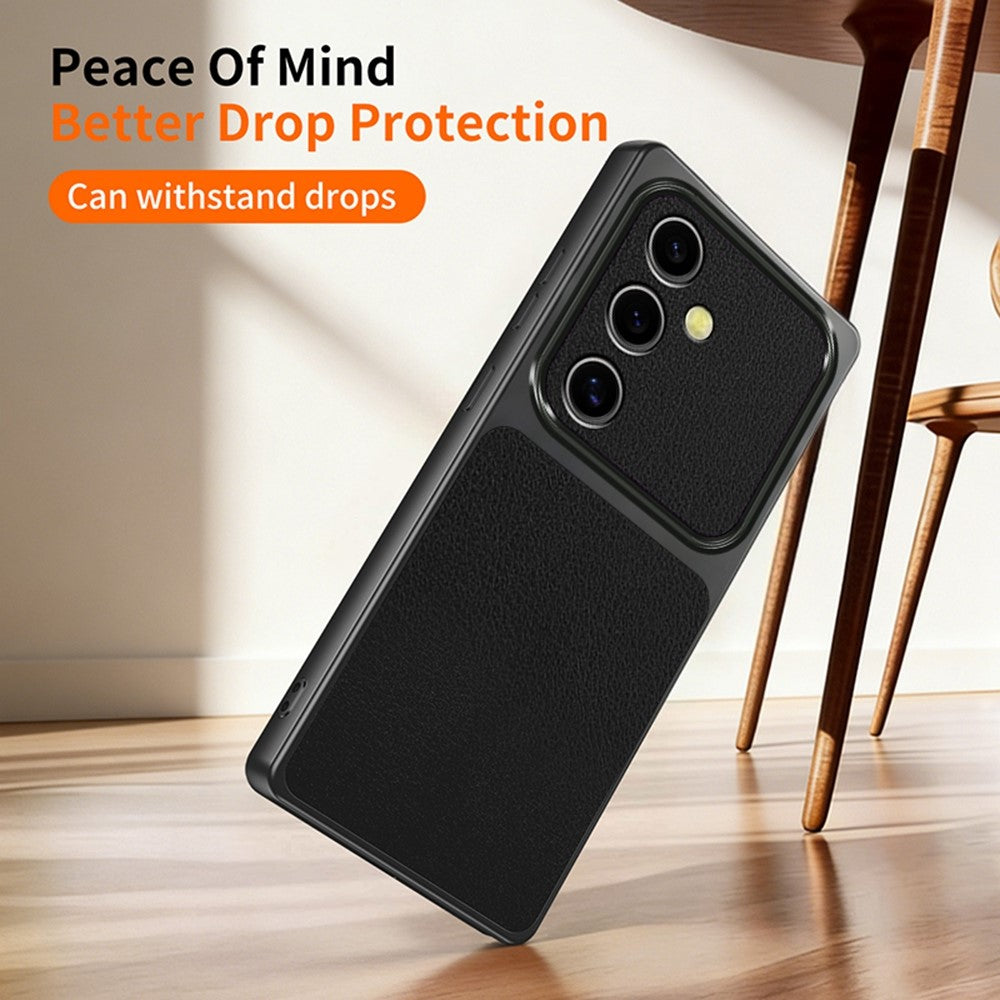 Til Samsung Galaxy A55 5G Telefoncover Lammeskindsstruktur PC TPU PU Læder Stødsikkert Beskyttelsescover