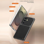 Til Samsung Galaxy A55 5G Telefoncover Lammeskindsstruktur PC TPU PU Læder Stødsikkert Beskyttelsescover