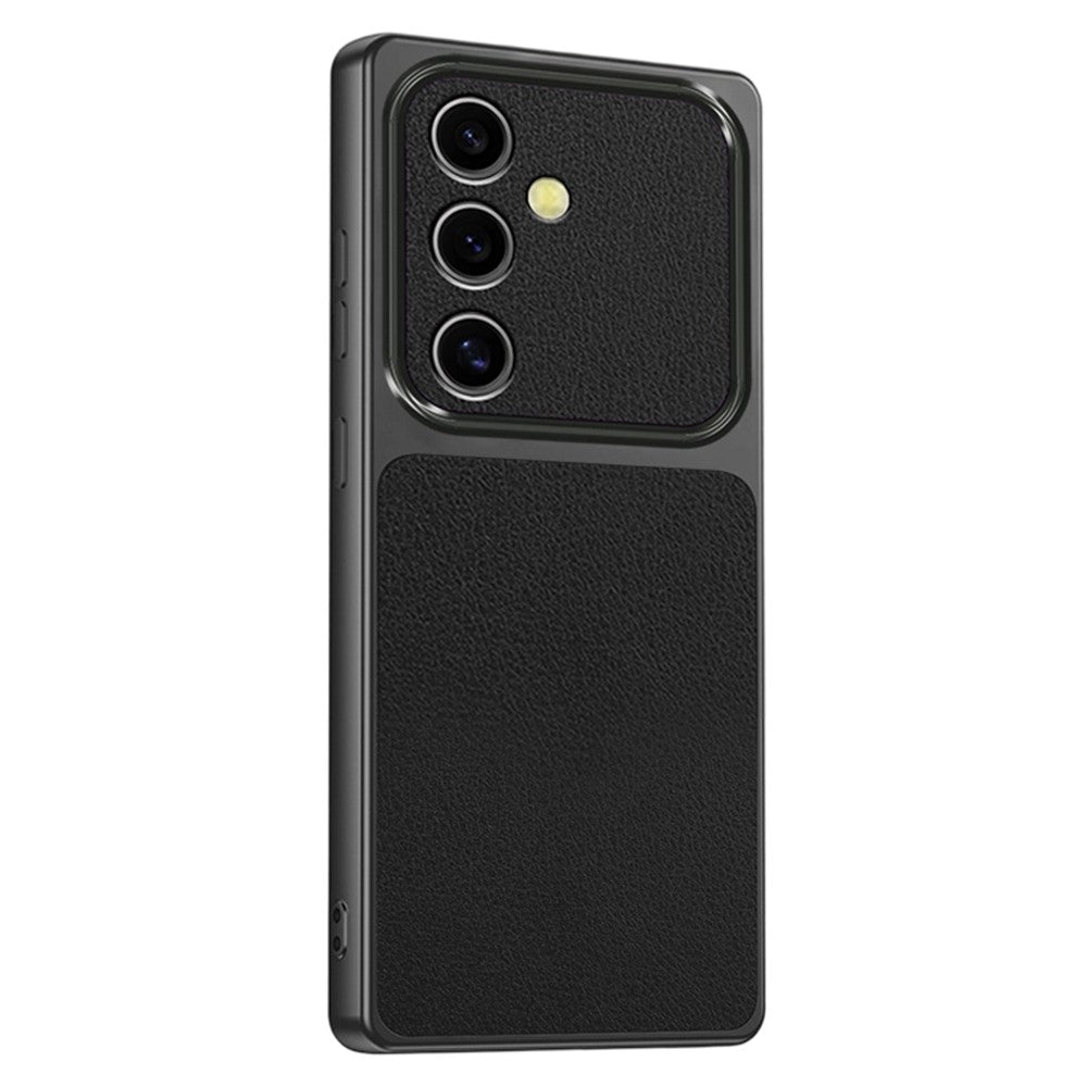 Til Samsung Galaxy A55 5G Telefoncover Lammeskindsstruktur PC TPU PU Læder Stødsikkert Beskyttelsescover
