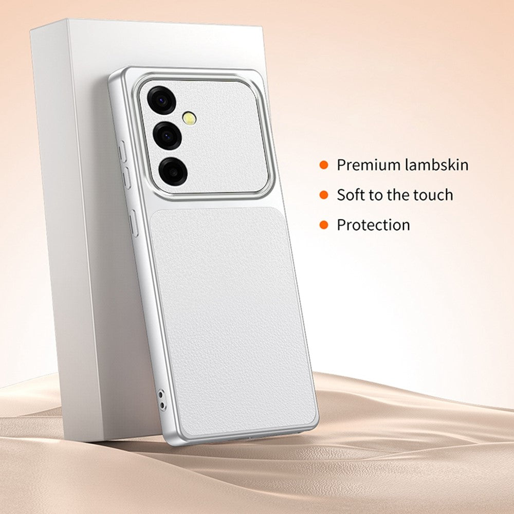 For Samsung Galaxy A35 5G Phone Case Lambskin Texture PC TPU PU Leather Shockproof Protective Cover