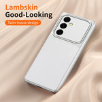For Samsung Galaxy A35 5G Phone Case Lambskin Texture PC TPU PU Leather Shockproof Protective Cover