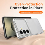For Samsung Galaxy A35 5G Phone Case Lambskin Texture PC TPU PU Leather Shockproof Protective Cover