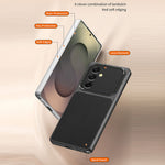 For Samsung Galaxy A35 5G Phone Case Lambskin Texture PC TPU PU Leather Shockproof Protective Cover