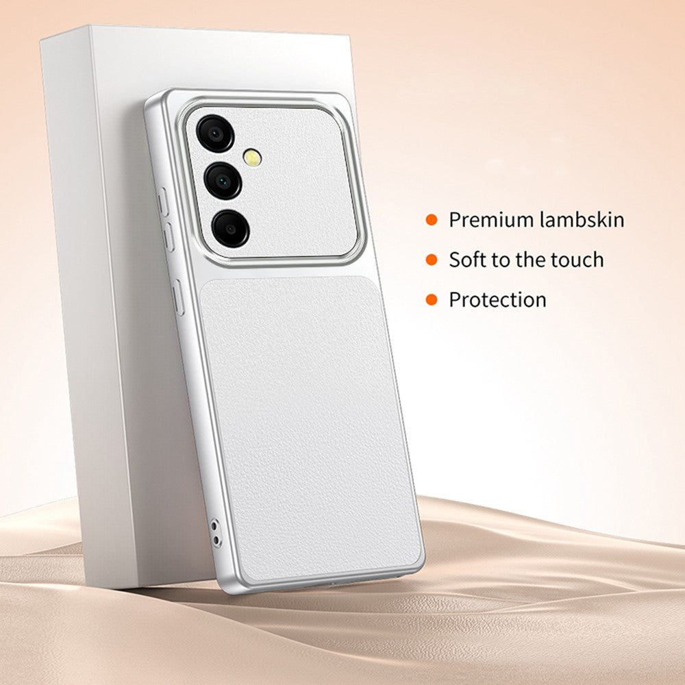 Til Samsung Galaxy A16 4G / A16 5G Telefoncover Lammeskindsstruktur PC TPU PU Læder Stødabsorberende Beskyttelsescover