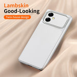 For Samsung Galaxy A07 4G Phone Case Lambskin Texture PC TPU PU Leather Shockproof Protective Cover