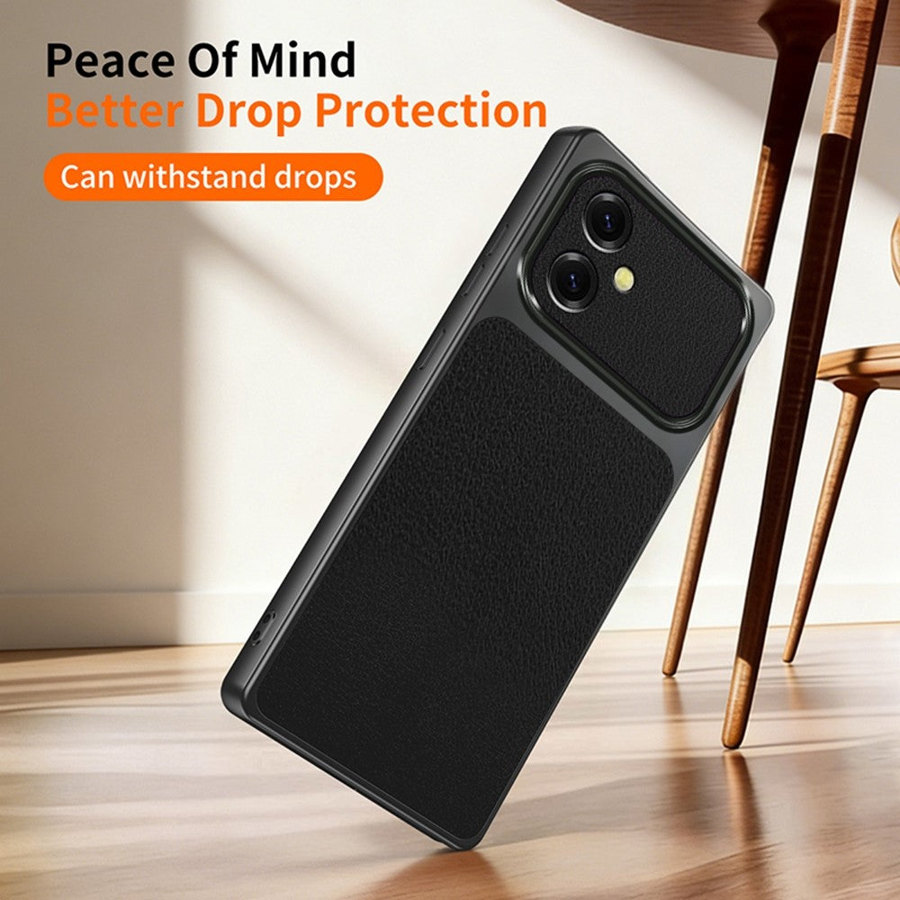 For Samsung Galaxy A07 4G Phone Case Lambskin Texture PC TPU PU Leather Shockproof Protective Cover