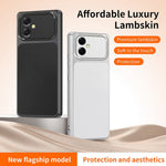 For Samsung Galaxy A07 4G Phone Case Lambskin Texture PC TPU PU Leather Shockproof Protective Cover