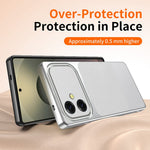 For Samsung Galaxy A05 4G Phone Case Lambskin Texture PC TPU PU Leather Shockproof Protective Cover