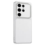 For Samsung Galaxy S24 Ultra Phone Case Lambskin Texture PC TPU PU Leather Shockproof Protective Cover
