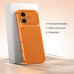 For iPhone 16 Phone Case Lambskin Texture PC TPU PU Leather Shockproof Protective Cover