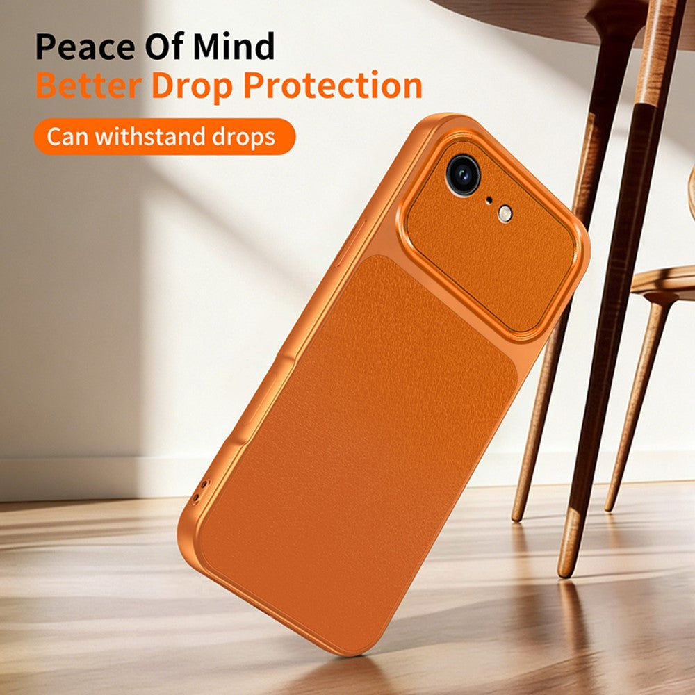Til iPhone 17e / 16e Telefoncover Lammeskindsstruktur PC TPU PU Læder Stødsikkert Beskyttende Cover