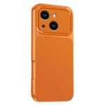 For iPhone 15 Phone Case Lambskin Texture PC TPU PU Leather Shockproof Protective Cover