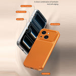 Til iPhone 14 Telefoncover Lammeskindsstruktur PC TPU PU Læder Stødsikkert Beskyttelsescover