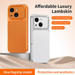 Til iPhone 14 Telefoncover Lammeskindsstruktur PC TPU PU Læder Stødsikkert Beskyttelsescover