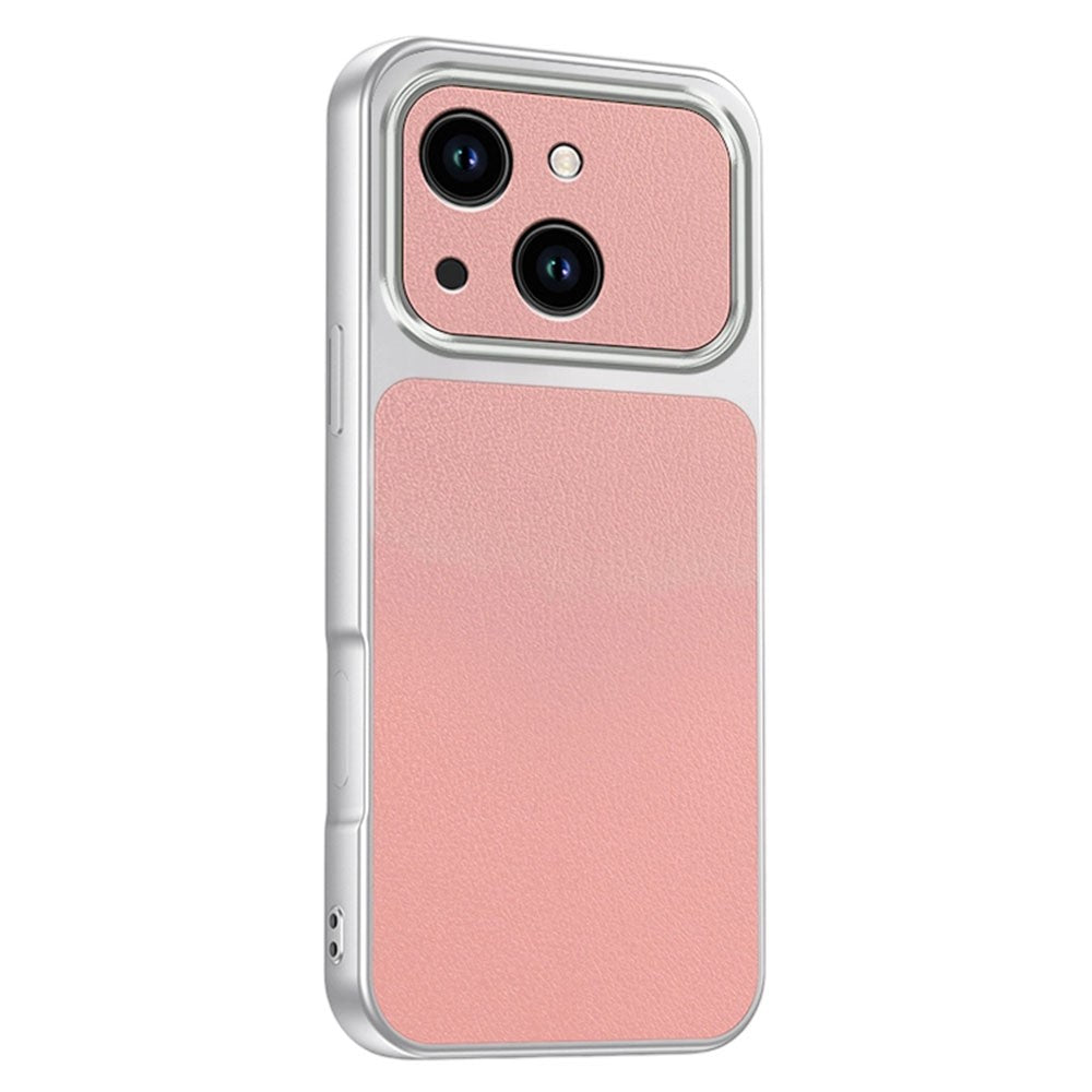 Til iPhone 14 Telefoncover Lammeskindsstruktur PC TPU PU Læder Stødsikkert Beskyttelsescover
