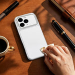 For iPhone 14 Pro Phone Case Lambskin Texture PC TPU PU Leather Shockproof Protective Cover