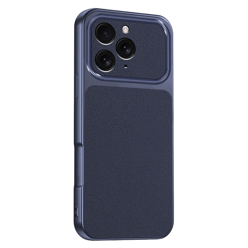 For iPhone 14 Pro Phone Case Lambskin Texture PC TPU PU Leather Shockproof Protective Cover