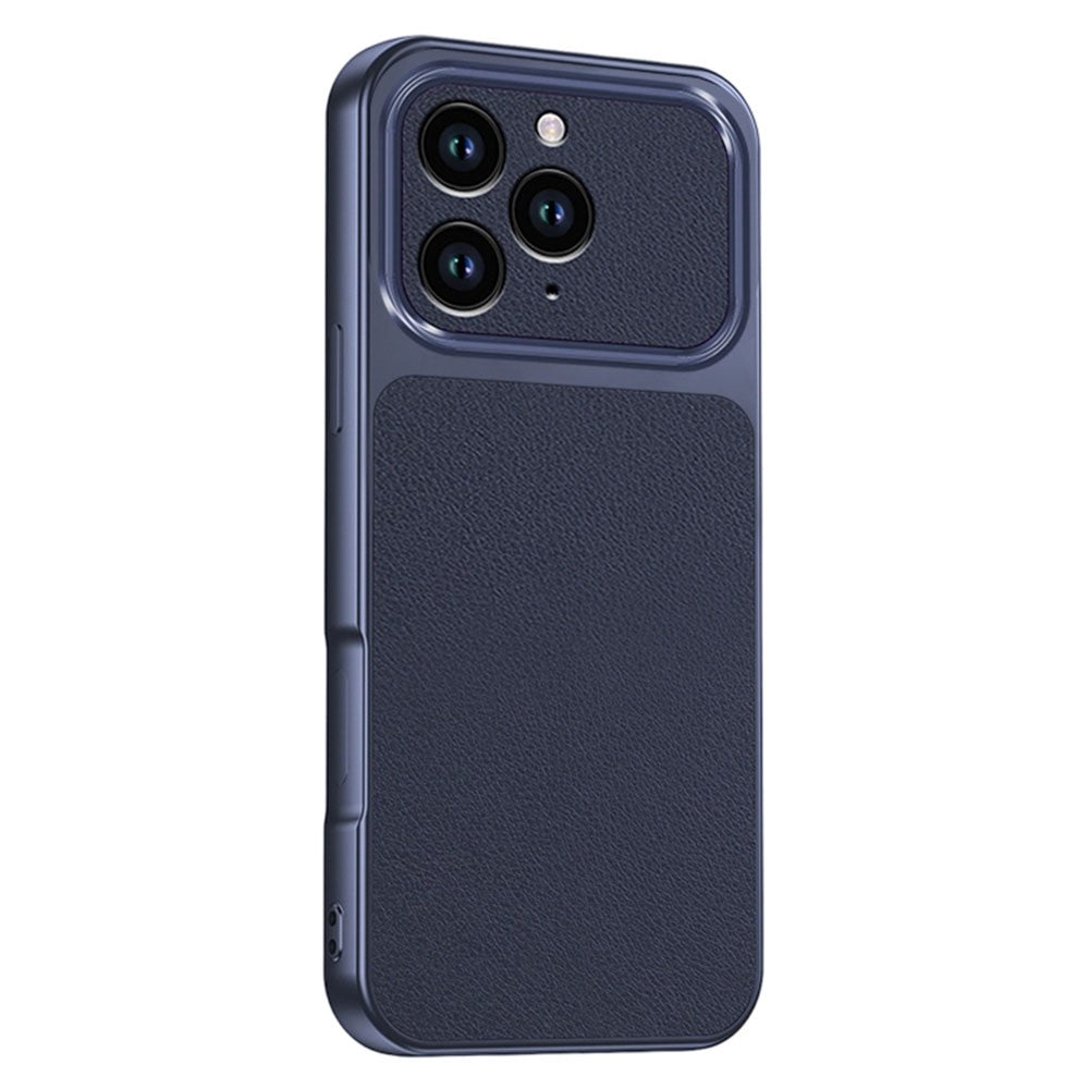 For iPhone 13 Pro Max Phone Case Lambskin Texture PC TPU PU Leather Shockproof Protective Cover