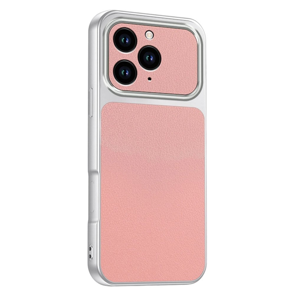 For iPhone 13 Pro Max Phone Case Lambskin Texture PC TPU PU Leather Shockproof Protective Cover