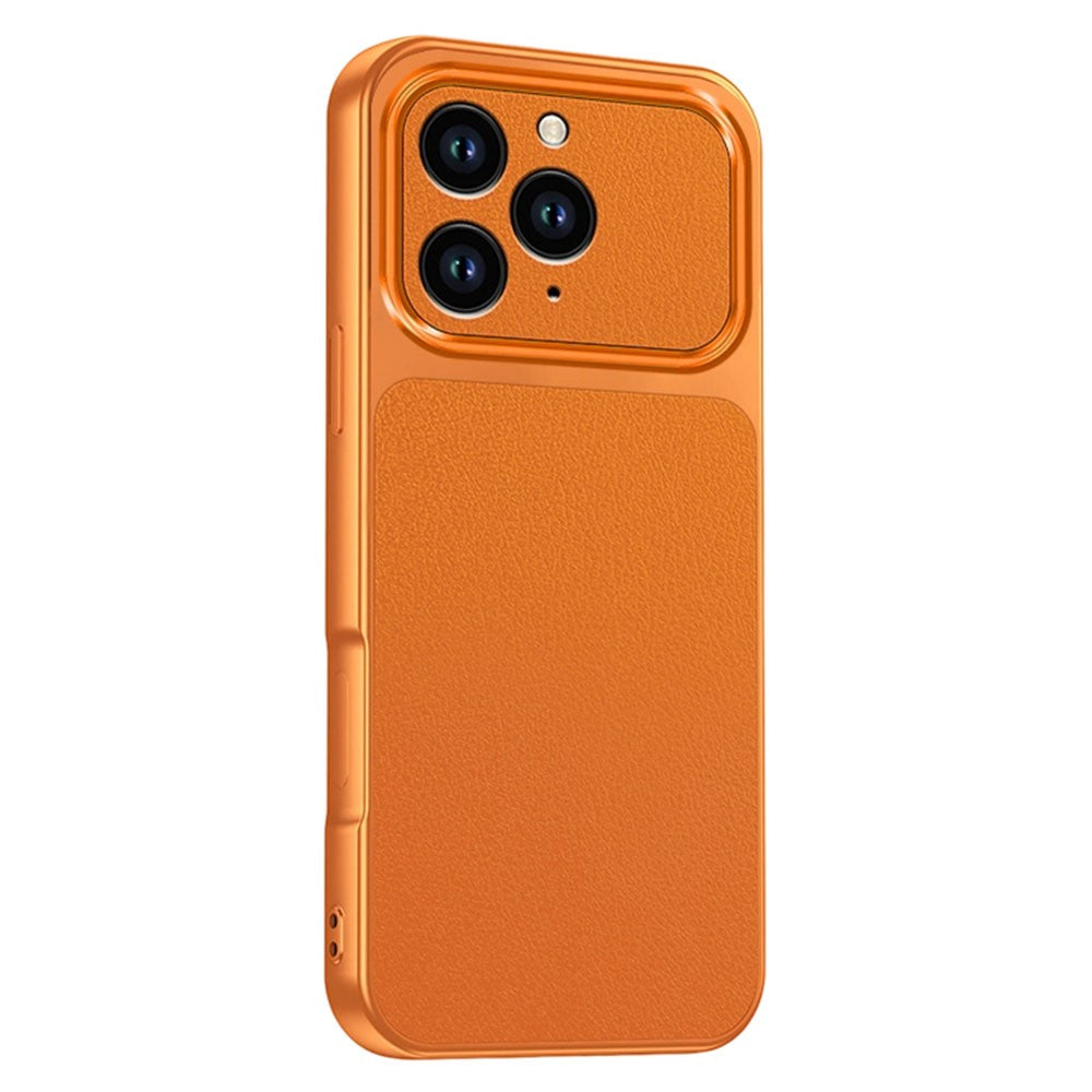 For iPhone 13 Pro Phone Case Lambskin Texture PC TPU PU Leather Shockproof Protective Cover