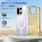 Clear Magnetic Case for OnePlus 15 5G Airbag Shockproof 2.0mm TPU + PC Phone Cover