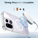Clear Magnetic Case for OnePlus 15 5G Airbag Shockproof 2.0mm TPU + PC Phone Cover