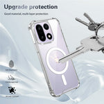 Clear Magnetic Case for OnePlus 15 5G Airbag Shockproof 2.0mm TPU + PC Phone Cover