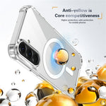 Klar magnetisk cover til Samsung Galaxy A57 5G Airbag Stødabsorberende 2,0 mm TPU + PC Telefoncover