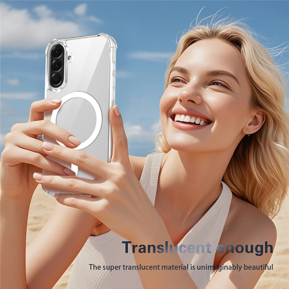 Klar magnetisk cover til Samsung Galaxy A57 5G Airbag Stødabsorberende 2,0 mm TPU + PC Telefoncover