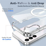 Gennemsigtigt magnetisk cover til Samsung Galaxy A16 5G / A16 4G Stødsikkert cover med airbag 2,0 mm TPU + PC