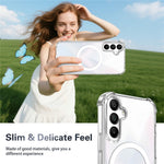 Gennemsigtigt magnetisk cover til Samsung Galaxy A16 5G / A16 4G Stødsikkert cover med airbag 2,0 mm TPU + PC