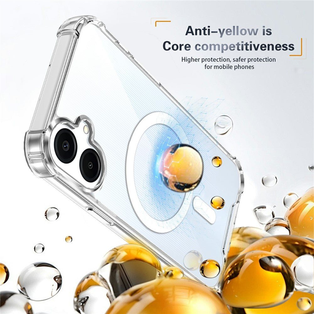 Genomskinligt magnetiskt skal för Samsung Galaxy A06 4G / A06 5G / A07 5G / A08 5G / A08 4G Airbag Stötsäker 2.0mm TPU + PC mobilskal