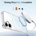 Genomskinligt magnetiskt skal för Samsung Galaxy A06 4G / A06 5G / A07 5G / A08 5G / A08 4G Airbag Stötsäker 2.0mm TPU + PC mobilskal