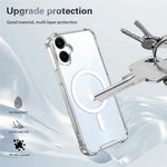 Genomskinligt magnetiskt skal för Samsung Galaxy A06 4G / A06 5G / A07 5G / A08 5G / A08 4G Airbag Stötsäker 2.0mm TPU + PC mobilskal