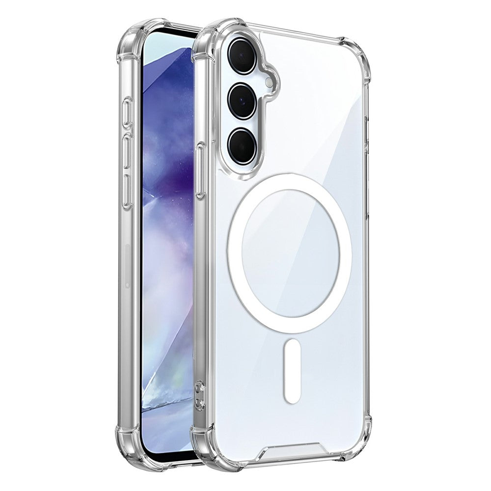 Clear Magnetic Case for Samsung Galaxy A55 5G Airbag Shockproof 2.0mm TPU + PC Phone Cover