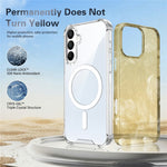 Clear Magnetic Case for Samsung Galaxy A55 5G Airbag Shockproof 2.0mm TPU + PC Phone Cover