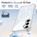 Clear Magnetic Case for Samsung Galaxy A55 5G Airbag Shockproof 2.0mm TPU + PC Phone Cover