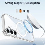 Clear Magnetic Case for Samsung Galaxy A35 5G Airbag Shockproof 2.0mm TPU + PC Phone Cover